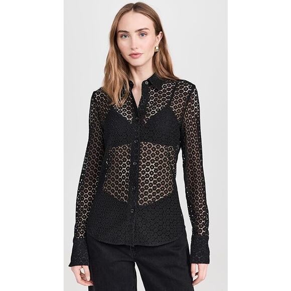 rag & bone Tops - RAG & BONE Yvette Lace Button-Up Shirt